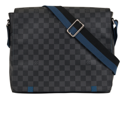 District MM, &pound;850, Handbags, Black/Grey, Canvas, Front view